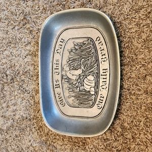 Give Us This Day Our Daily Bread Pewter dish